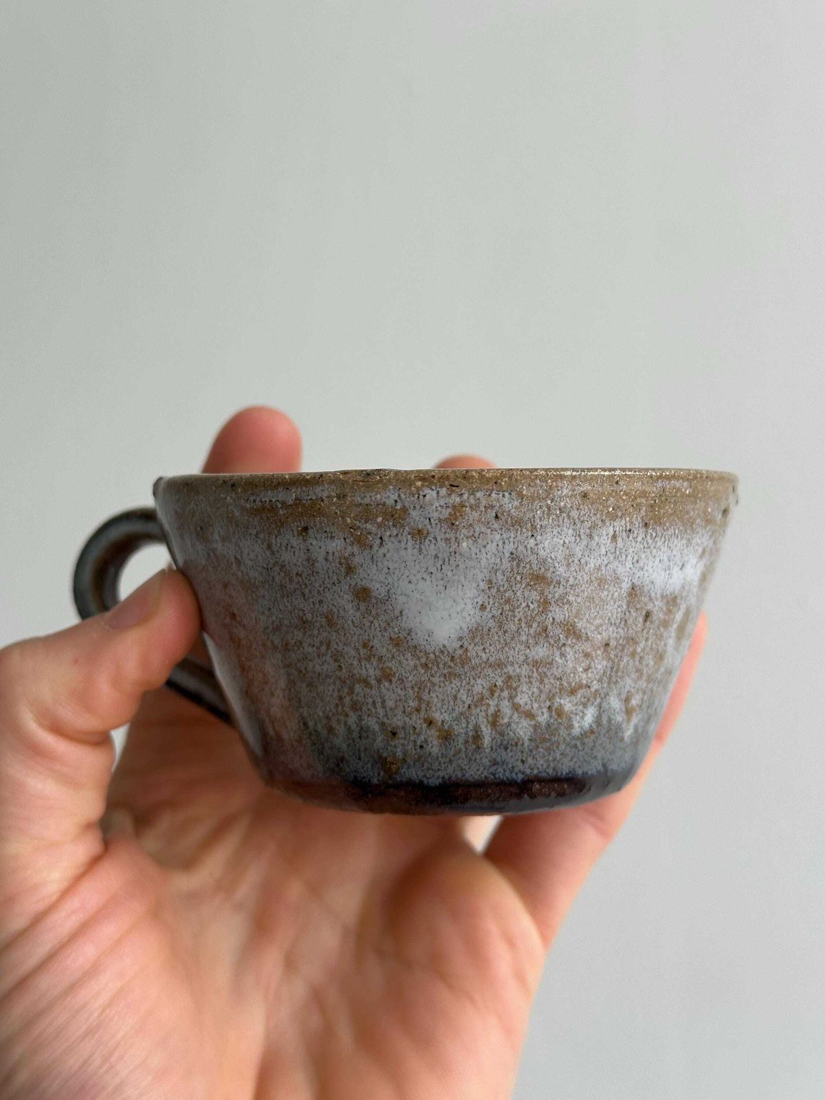 photo furniture Handcrafted Stoneware Coffee Set, 6 Cups, Saucers And Sugar Bowl, Natural Tones, Ideal For Country Decor, Unique Gift, French Craftsmanship