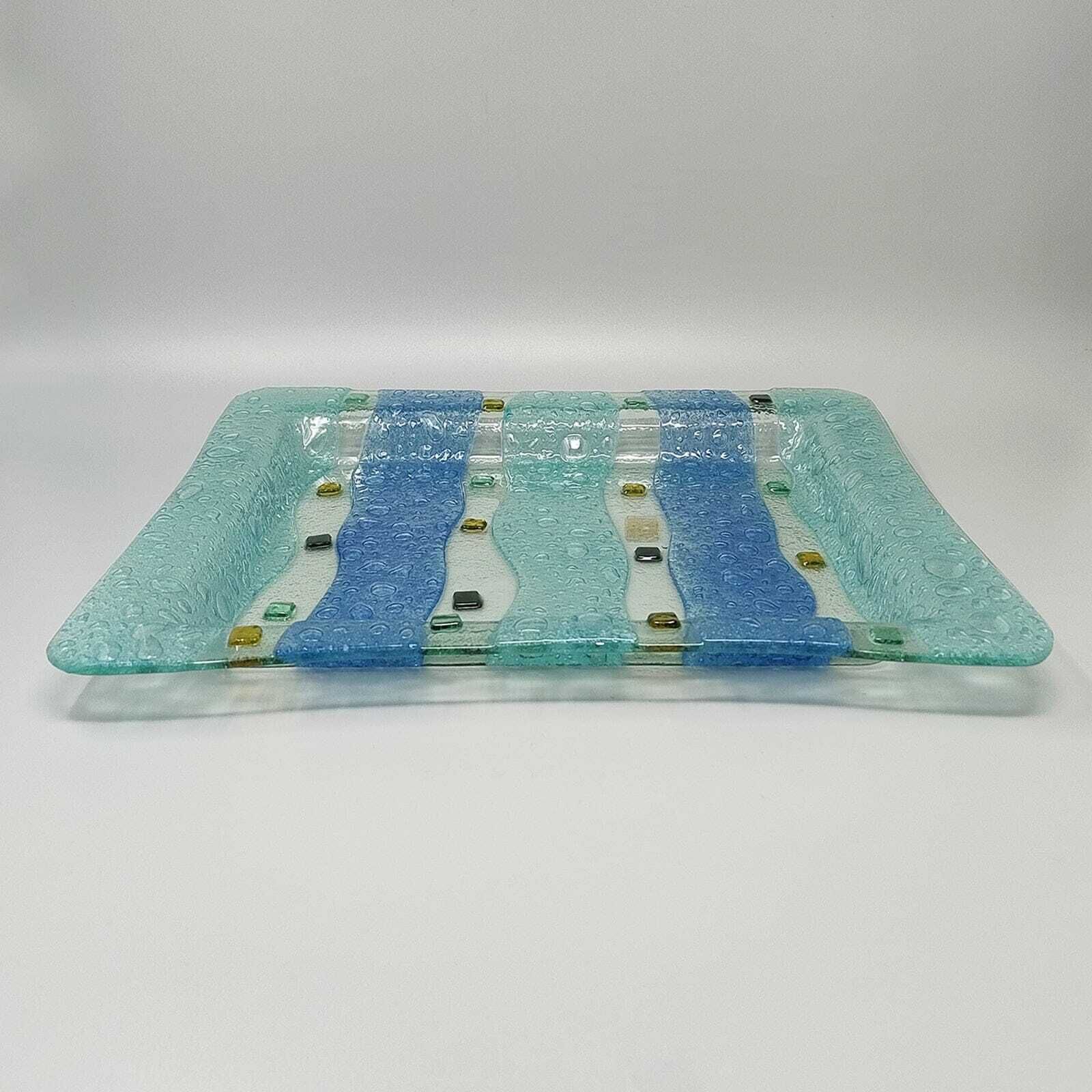 1970s Astonishing Tray By Albatros In Murano Glass. Made In Italy photo Home Decor