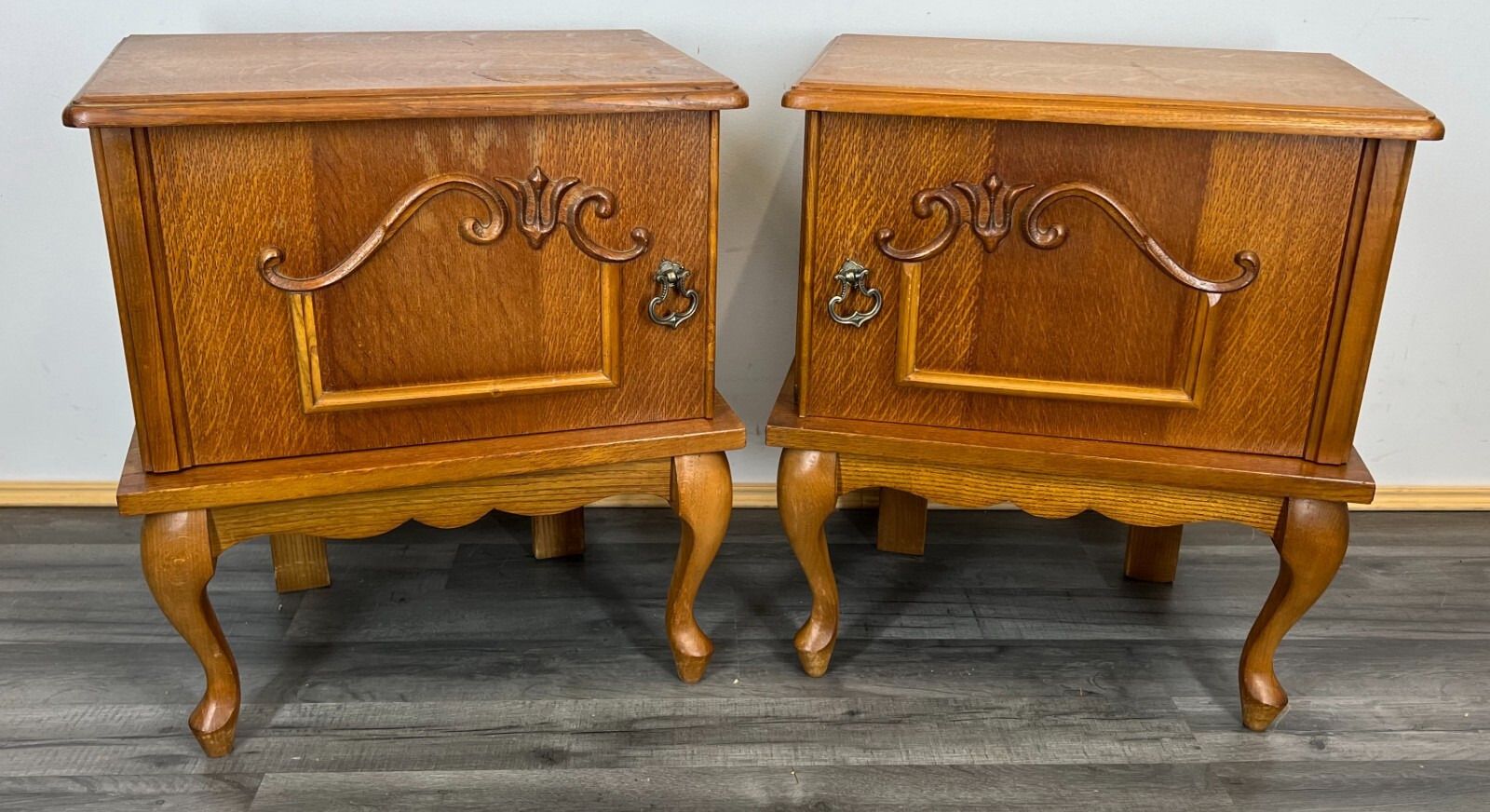 Amazing Pair French  Bedside Tables Cupboards Cabinets Louis XVI (Lot 2000)