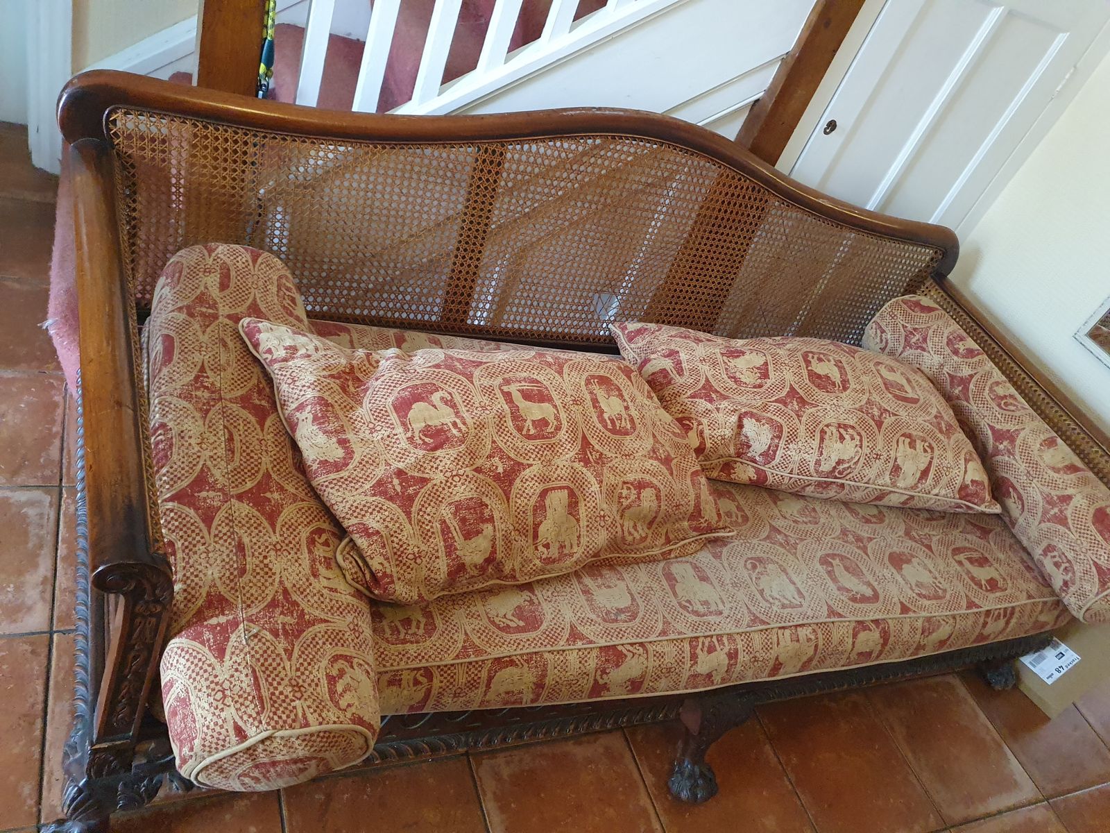Bergere Sofa. In Need Of Some Restoration But Still Beautiful