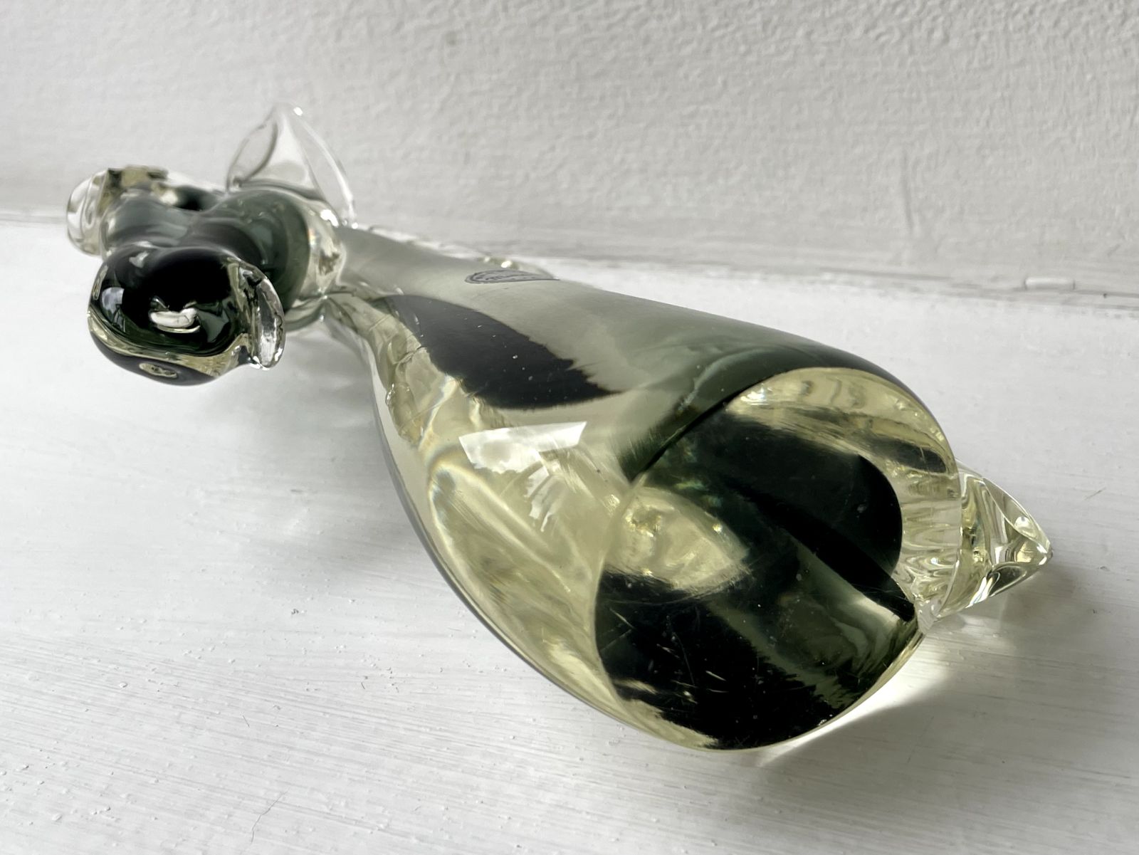 photo buy Vintage Mid Century Murano Glass Grey Horse Head Figure Sculpture Made In Italy