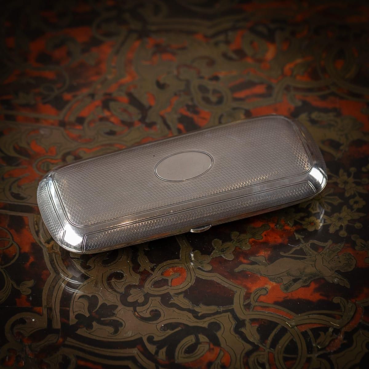 Antique 19th Century Victorian Solid Silver Cigar Case, Henry William Dee C.1877 photo furniture