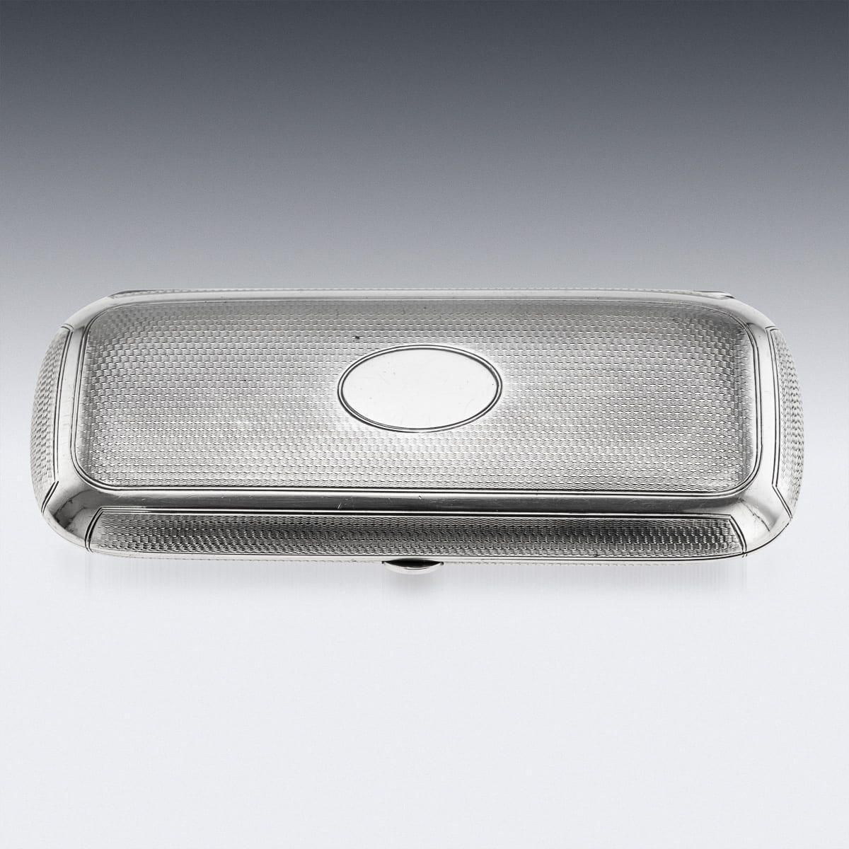 Antique 19th Century Victorian Solid Silver Cigar Case, Henry William Dee C.1877 photo for sale