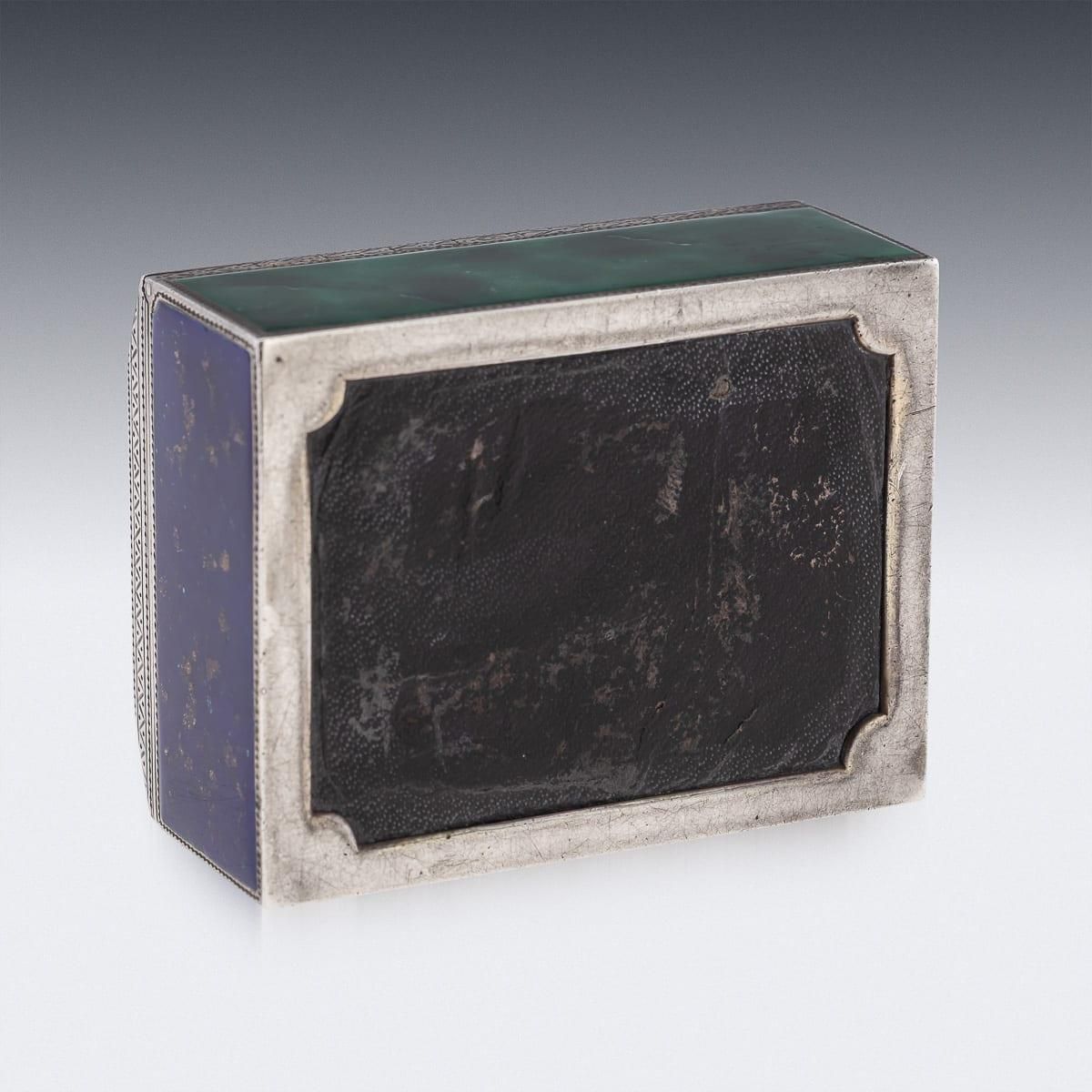 Antique 20th Century German Solid Silver & Enamel Cigarette Box C.1900 photo vintage