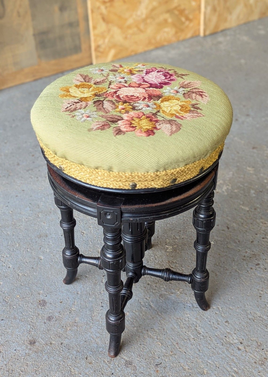 Antique Revolving Piano Stool Aesthetic Period Charles Wadman photo furniture