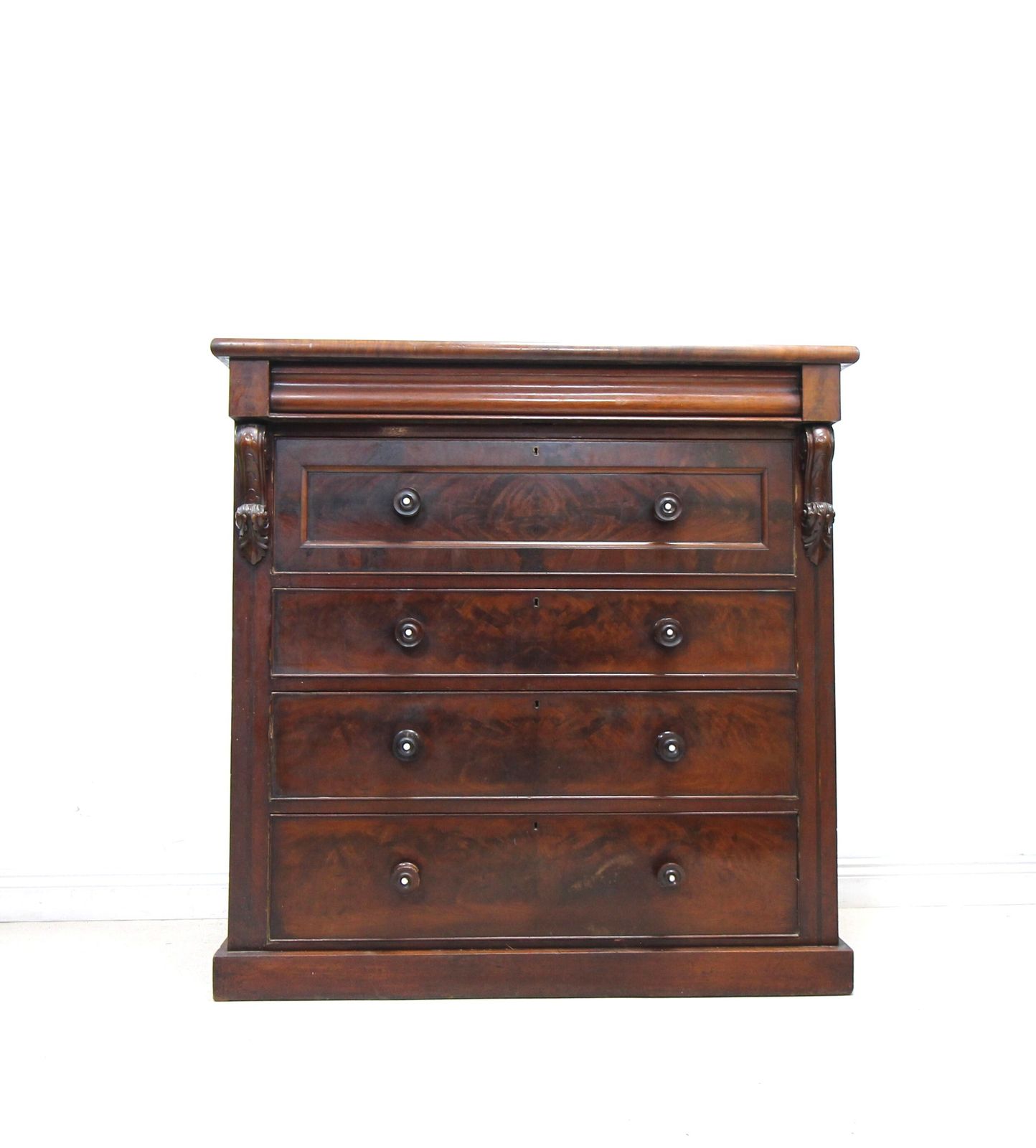 photo buy A Large Antique Scottish Kilmarnock Chest Of Drawers With Pearl Inlaid Drawer Knobs