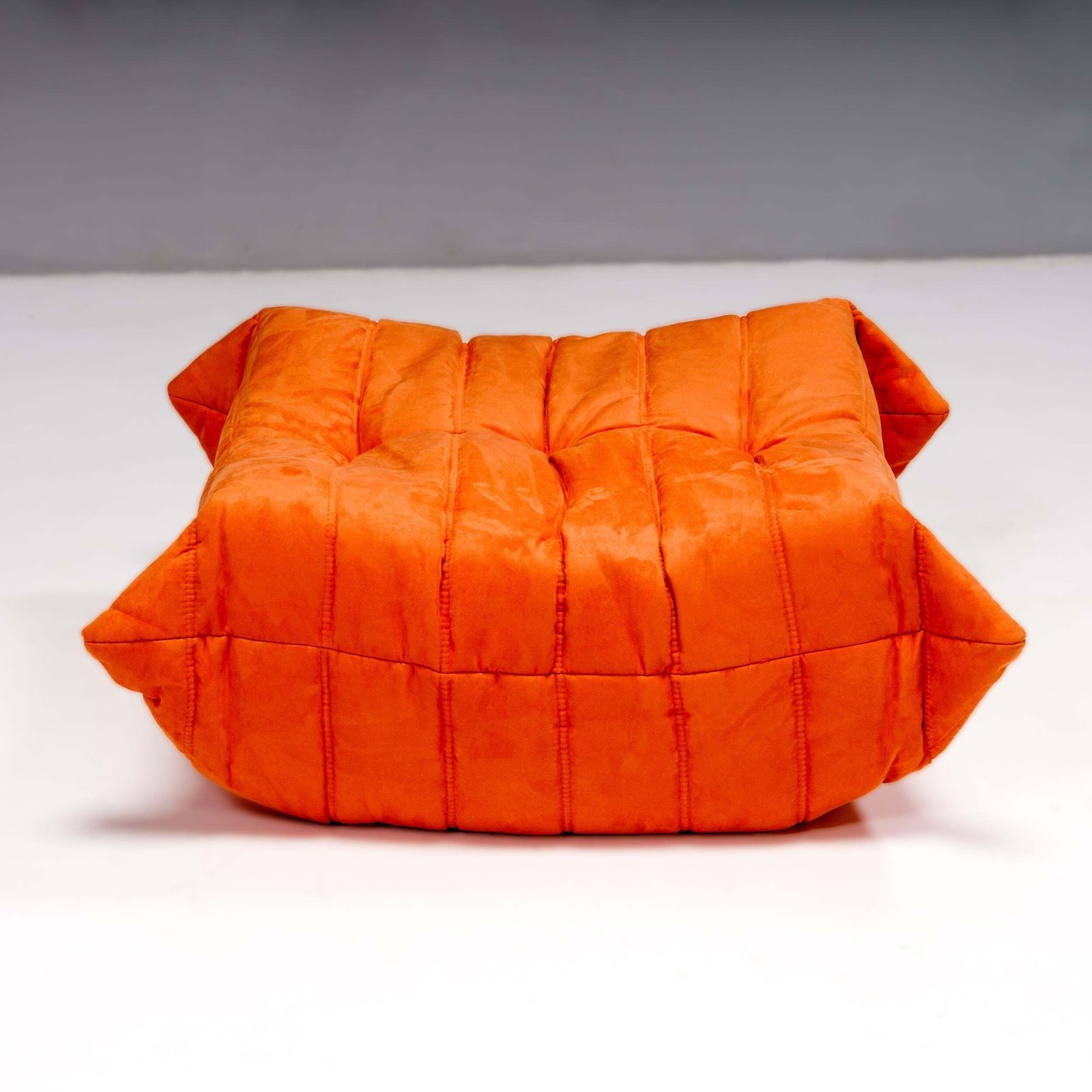 Ligne Roset By Michel Ducaroy Togo Orange Armchair And Footstool, Set Of Two photo Furniture