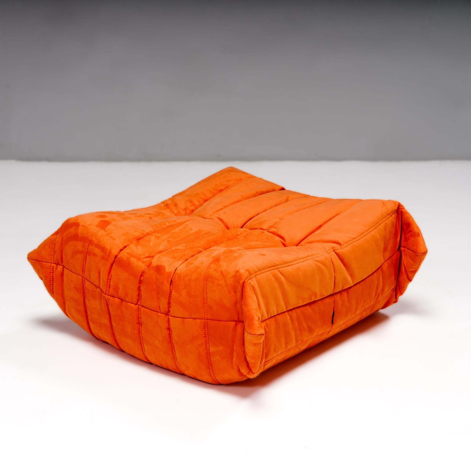 photo furniture Ligne Roset By Michel Ducaroy Togo Orange Armchair And Footstool, Set Of Two