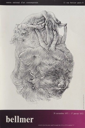 Hans Bellmer Vintage Poster Poster Exhibition 1971 Cnac Paris Surrealism