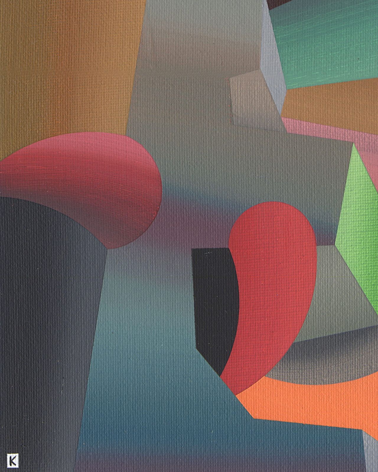 Luminous Finely Painted Abstract By Talented British Outsider Artist photo for sale
