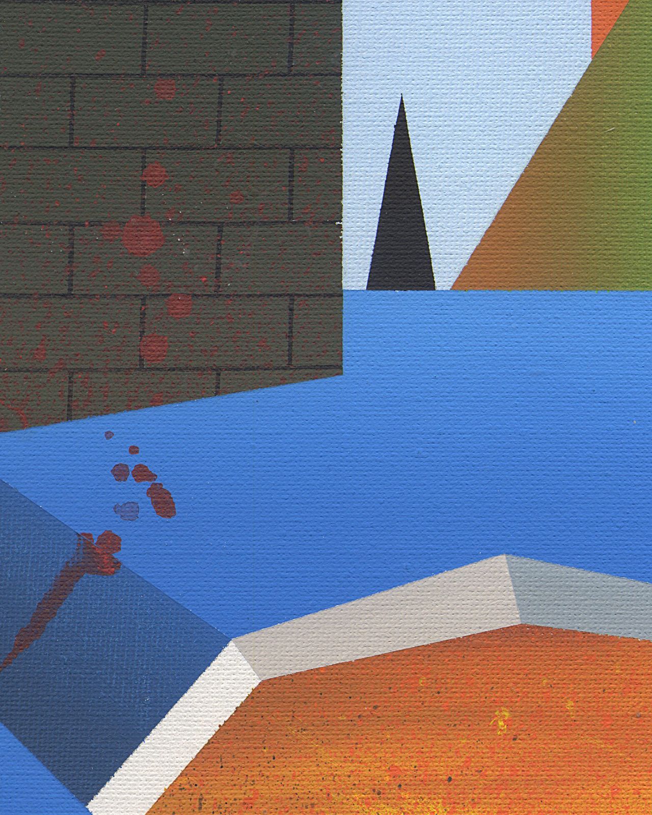 Mysterious Abstracted Landscape By Famed British Outsider Artist photo for sale