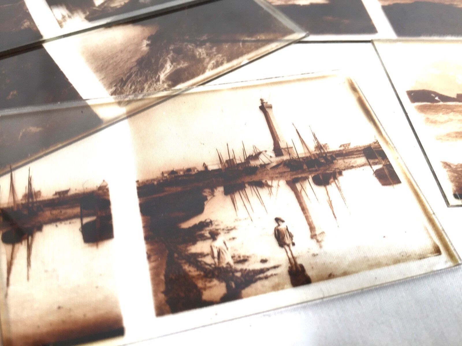Antique French 1900s Stereoviewer / Stereoscope & Glass Slide Transparencies photo for sale