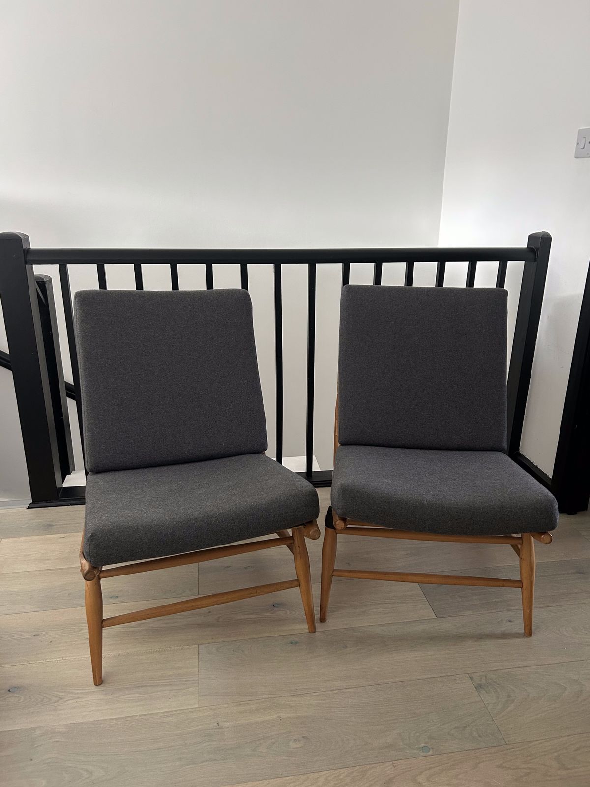 Pair Of Mid Century Ercol 427 Lounge Chairs (Original Vintage 1956) photo for sale