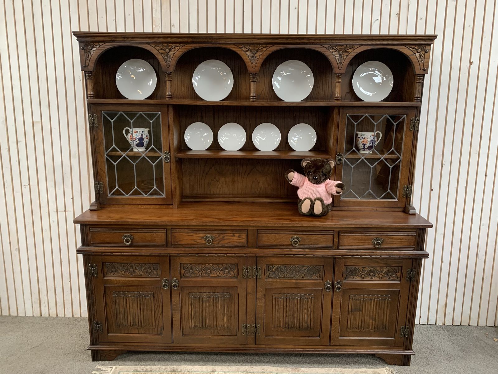 Old Charm Sovereign Dresser Sideboard With A Light Oak Finish. photo furniture