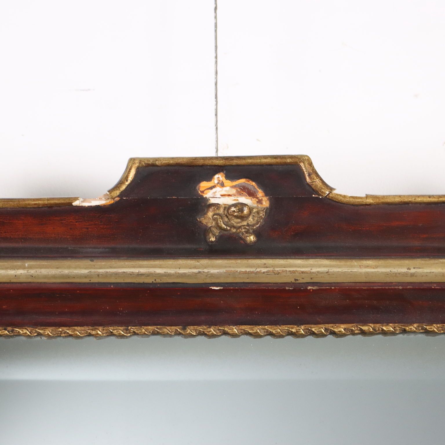 Antique Mirror Lacquered Gilded Wood France XIX Century photo Home Decor