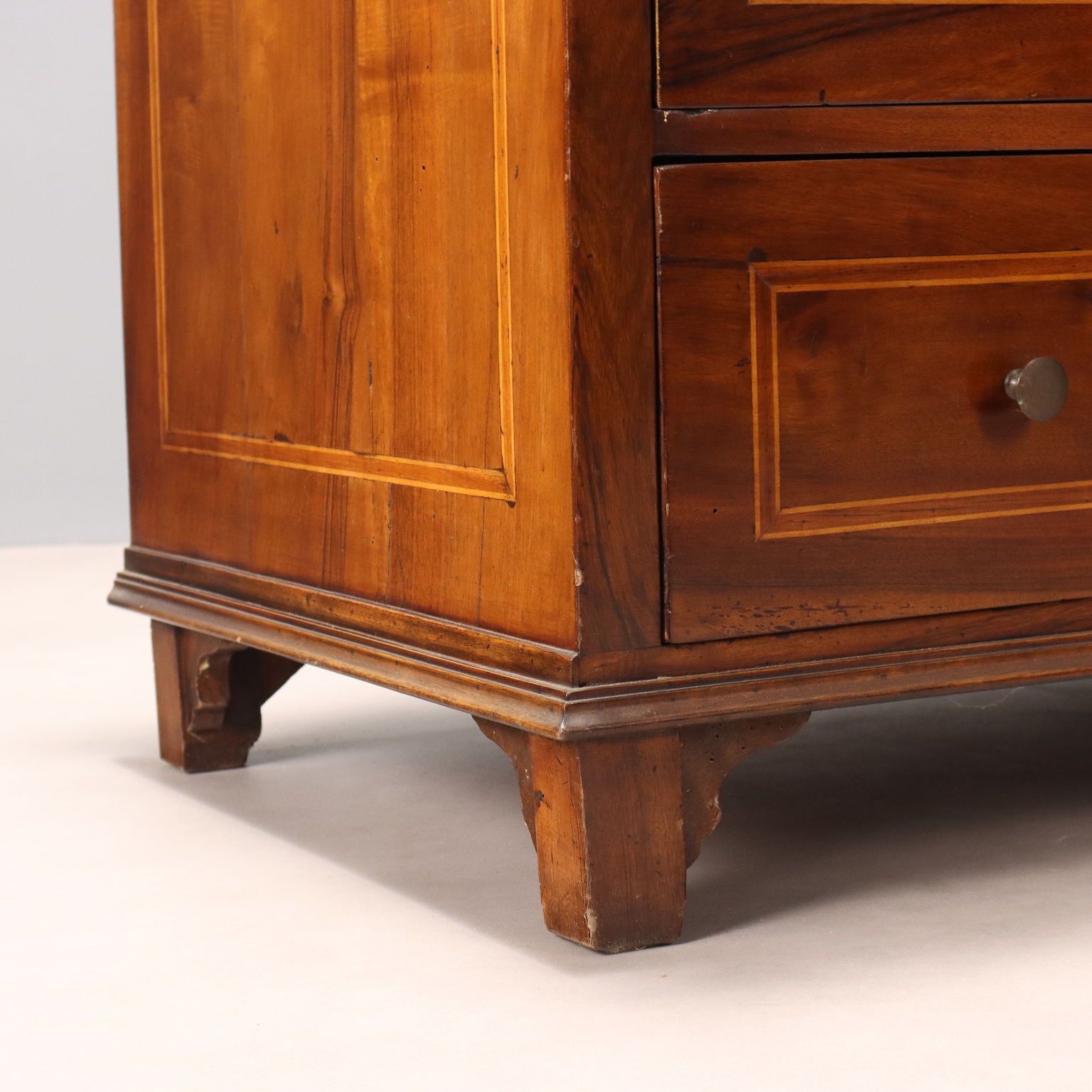 photo furniture Antique Flap Cabinet Maple Bronze 5 Drawers Italy XIX Century