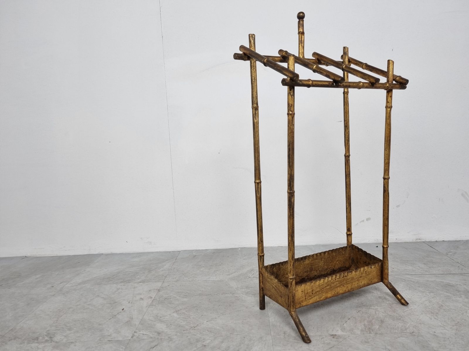 Chinoiserie Faux Bamboo Umbrella Stand, 1960s photo Home Decor