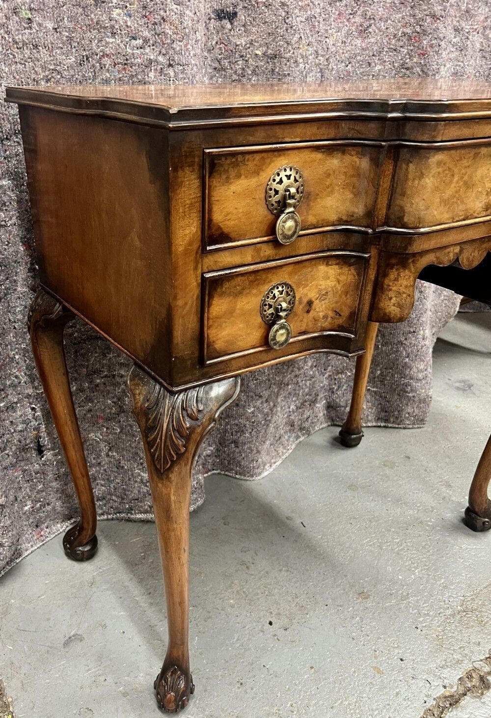 Attractive Burr Walnut Side Table Low Boy photo 655.0
