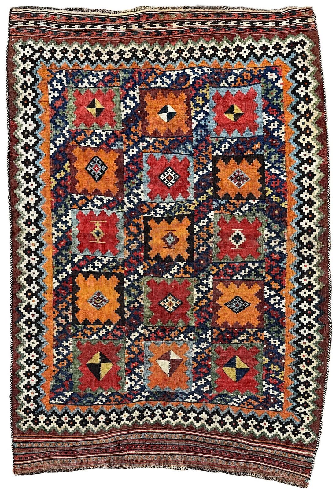 Antique Qashqai Kilim 2.30m X 1.59m
