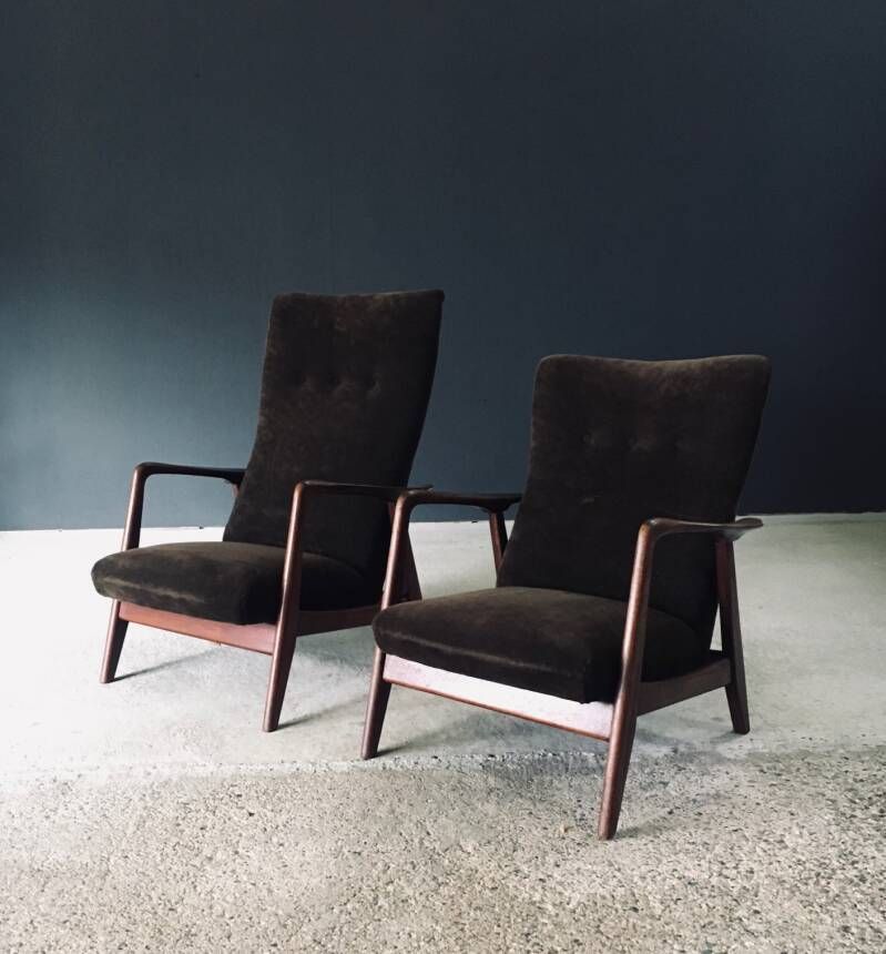 Rock Siësta Lounge Chair Set By A. Relling And T. Bekken For Arnestad Bruk, Norway 1957 photo furniture