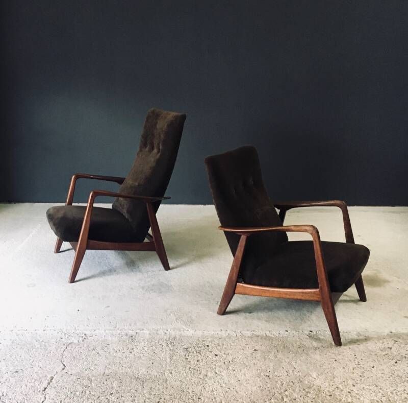 Rock Siësta Lounge Chair Set By A. Relling And T. Bekken For Arnestad Bruk, Norway 1957 photo 2200.0
