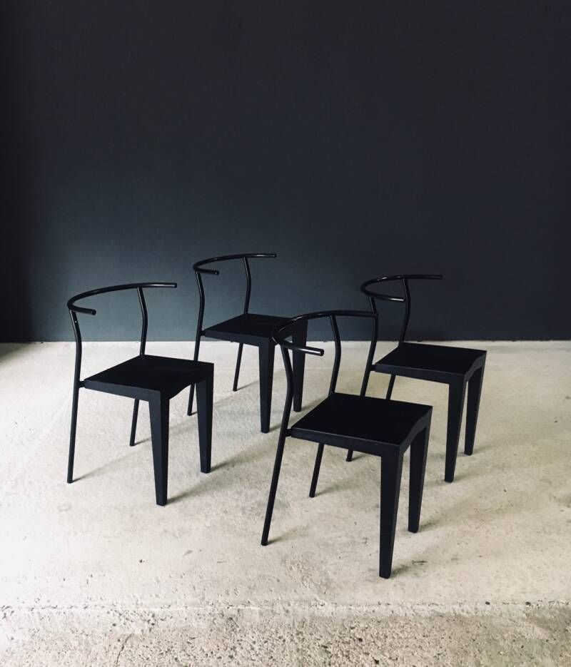 Postmodern Design DR. Glob Eetkamerstoelen Set Door Philippe Starck Voor Kartell, Italië, Jaren 1980 photo buy