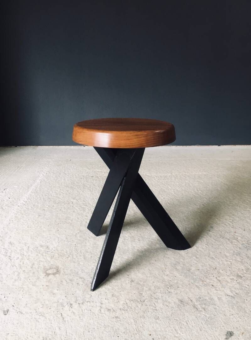 Modernist Design S31 Stool By Pierre Chapo, 1970's France photo furniture