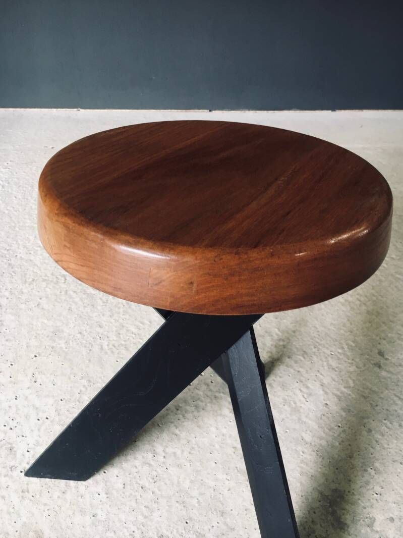 photo furniture Modernist Design S31 Stool By Pierre Chapo, 1970's France