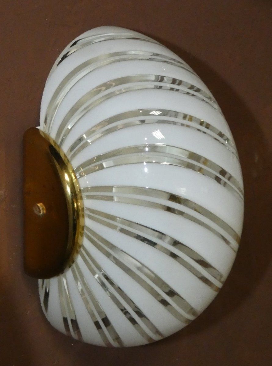 Murano Glass Wall Lights From F. Fabbian, Italy, 1980s, Set Of 3 photo Lighting