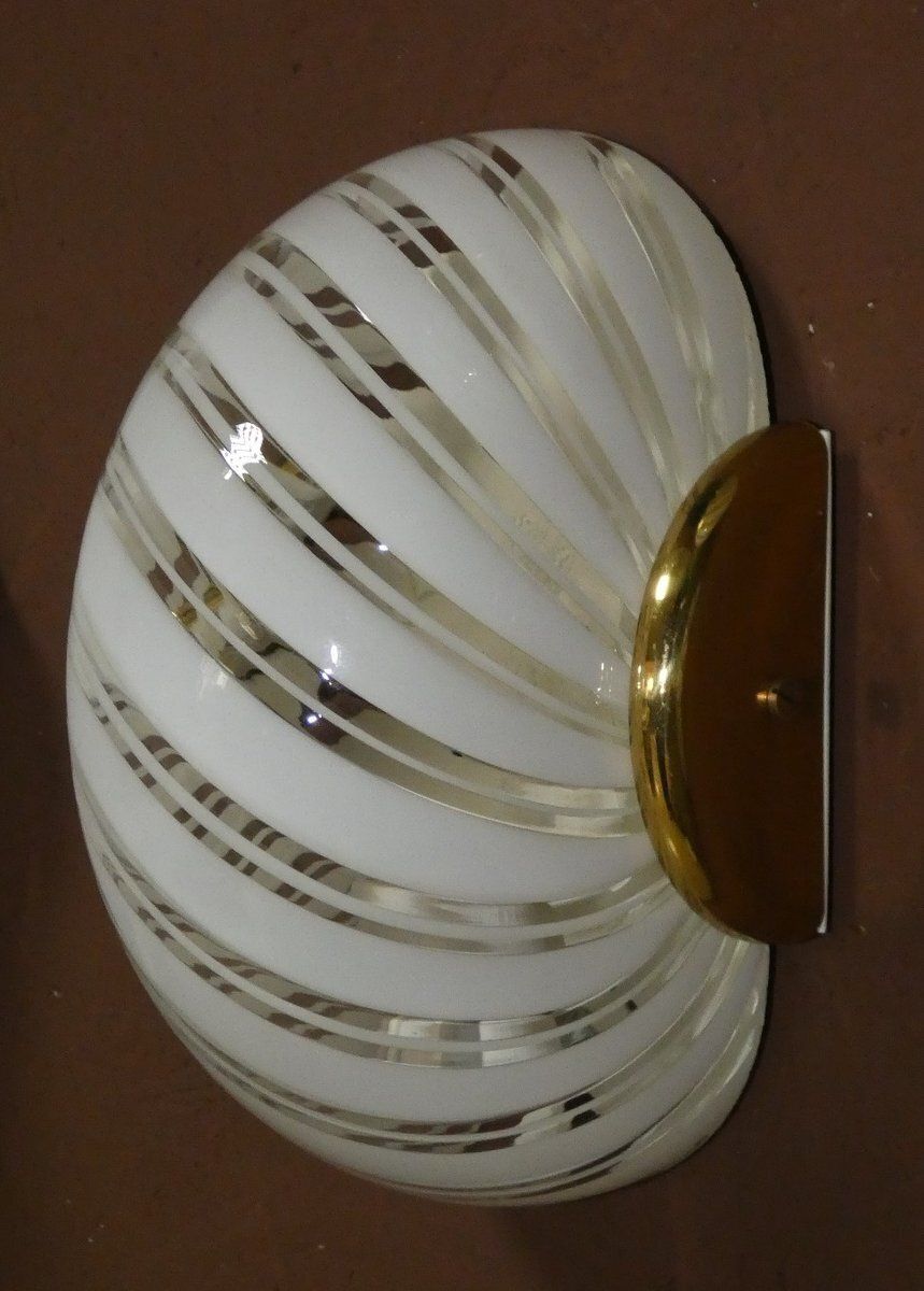 photo for sale Murano Glass Wall Lights From F. Fabbian, Italy, 1980s, Set Of 3