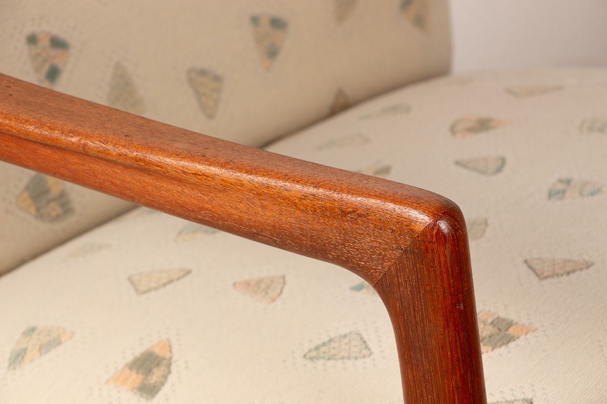 photo buy Paire de fauteuils scandinaves en teck et tissu neuf, 1960.