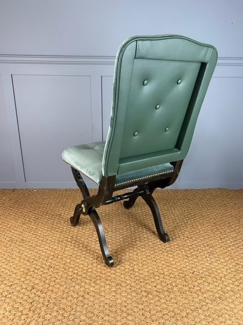 Velvet Upholstered Chair With Leather Back As Found In The Nomad London Hotel photo 100.0