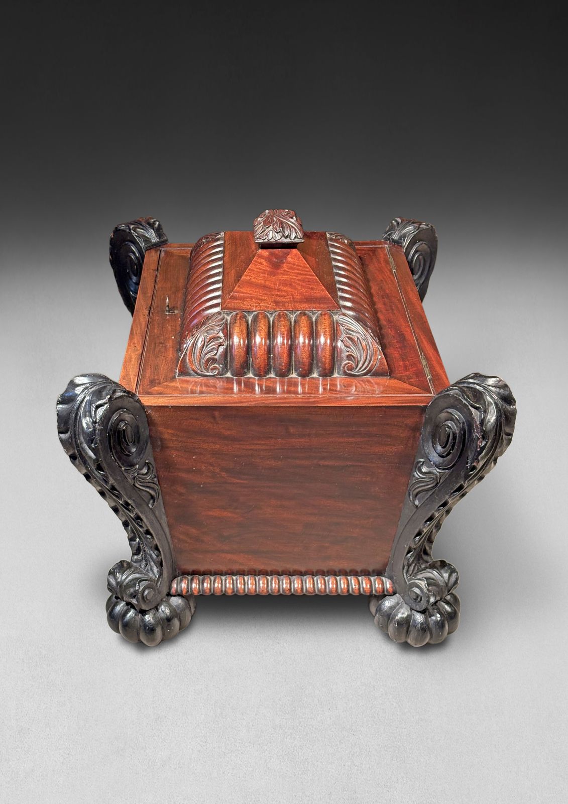 Regency Carved Mahogany And Ebonised Cellarette After Thomas Hope photo for sale