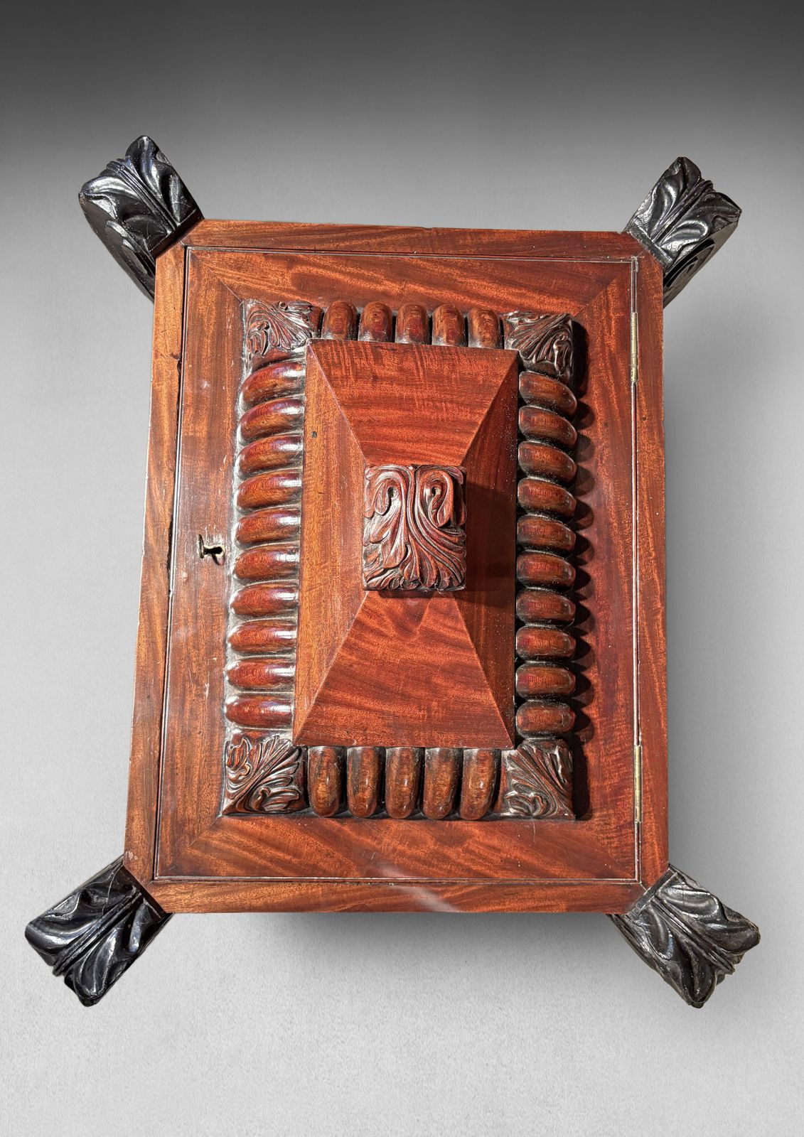 Regency Carved Mahogany And Ebonised Cellarette After Thomas Hope photo Home Decor