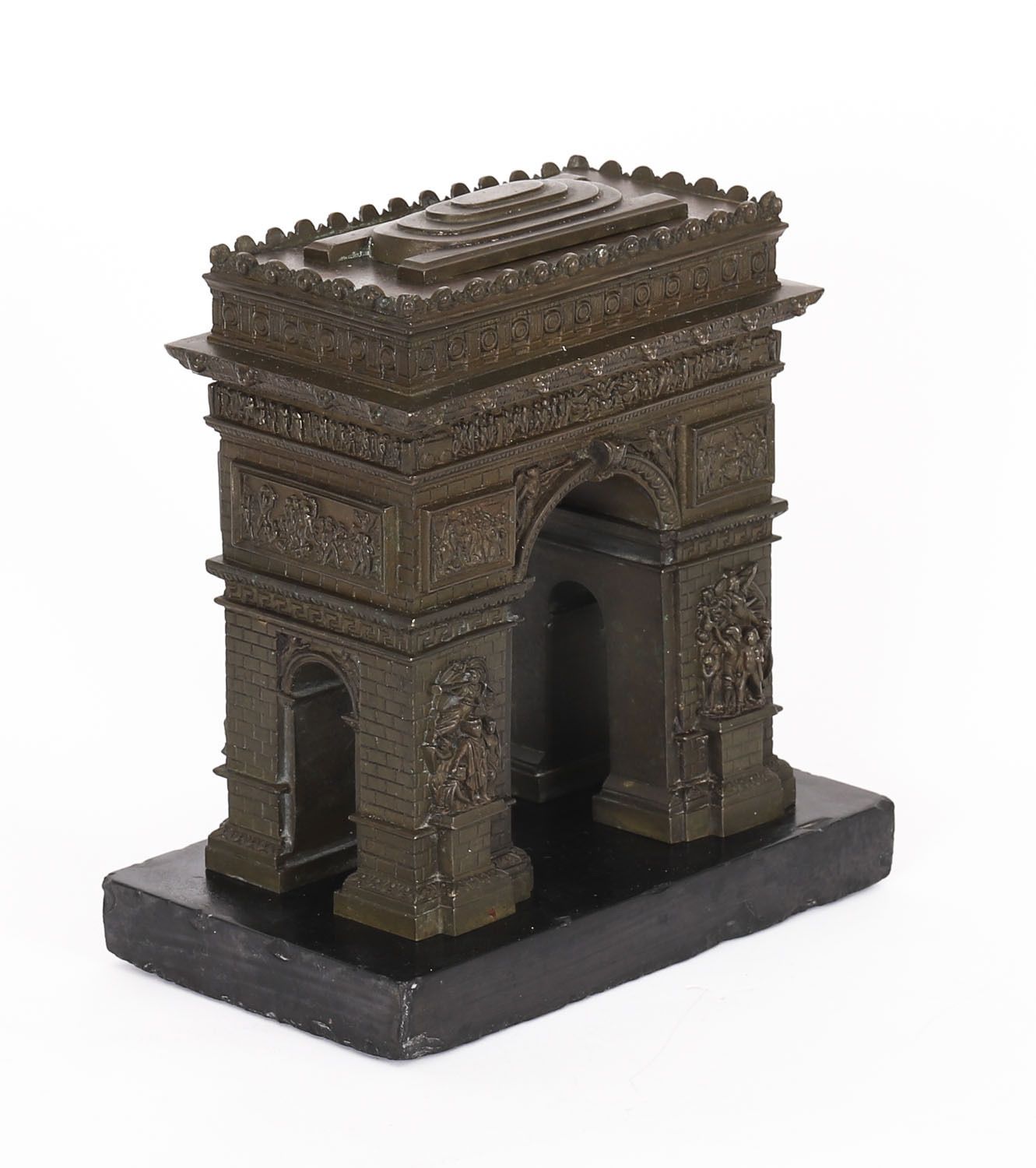photo buy Antique French Bronze Grand Tour Model Of The Arc De Triomphe 19th C