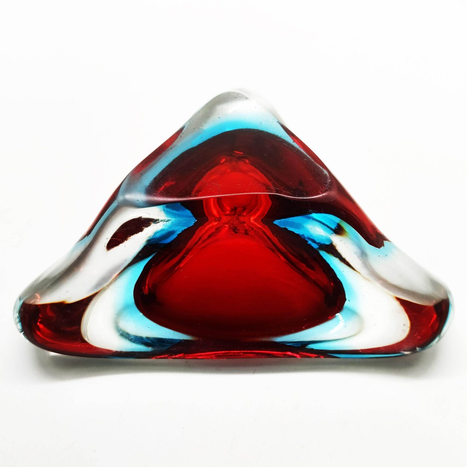 1960s Stunning Triangular Ashtray Or Catch All In Murano Glass. Made In Italy. photo buy