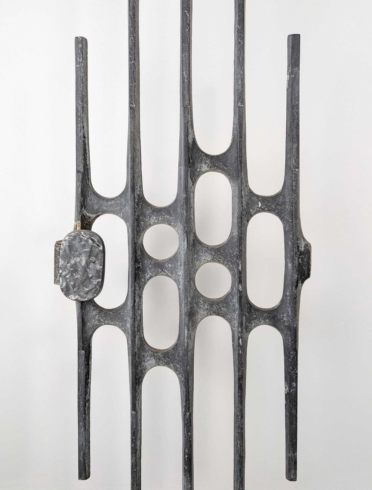Panel De Puerta Brutalista De Aluminio Fundido, Años 60, Estilo Paul Evans photo 4140.0