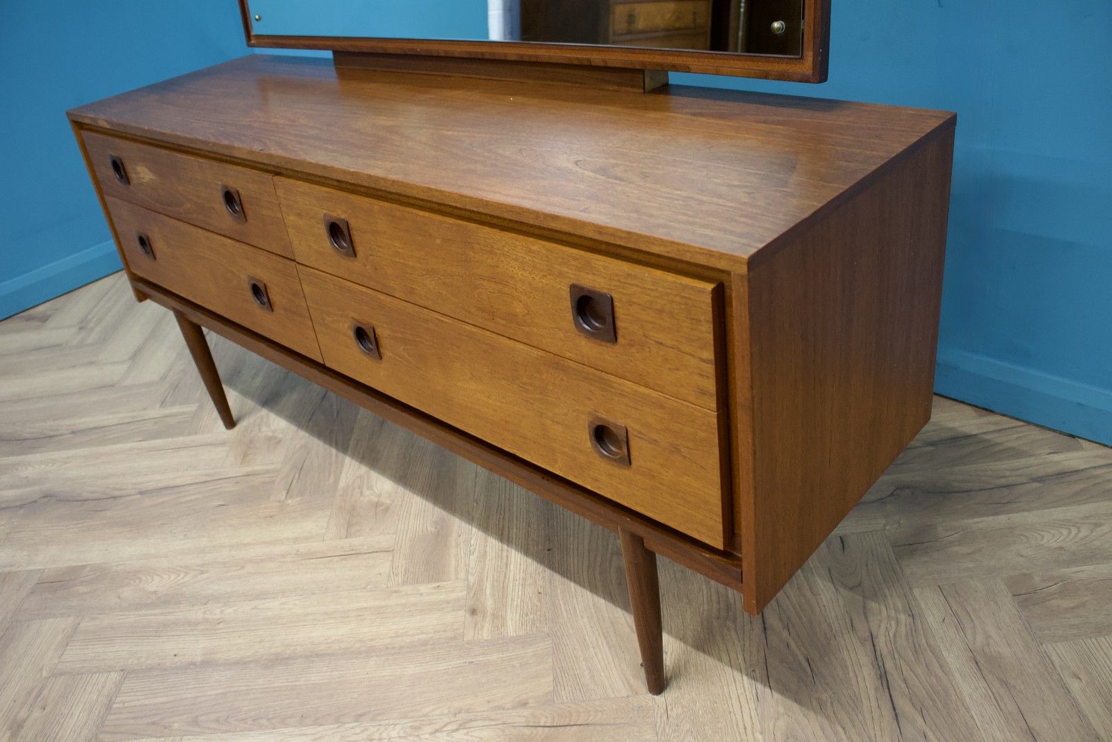 Mid Century Teak Dressing Table Chest From Wrighton, 1960s #1578 photo Furniture