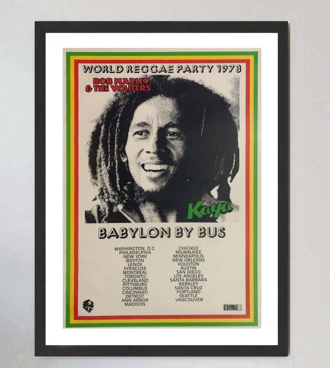 Bob Marley & The Wailers Babylon By Bus Tour Original Vintage Poster photo furniture