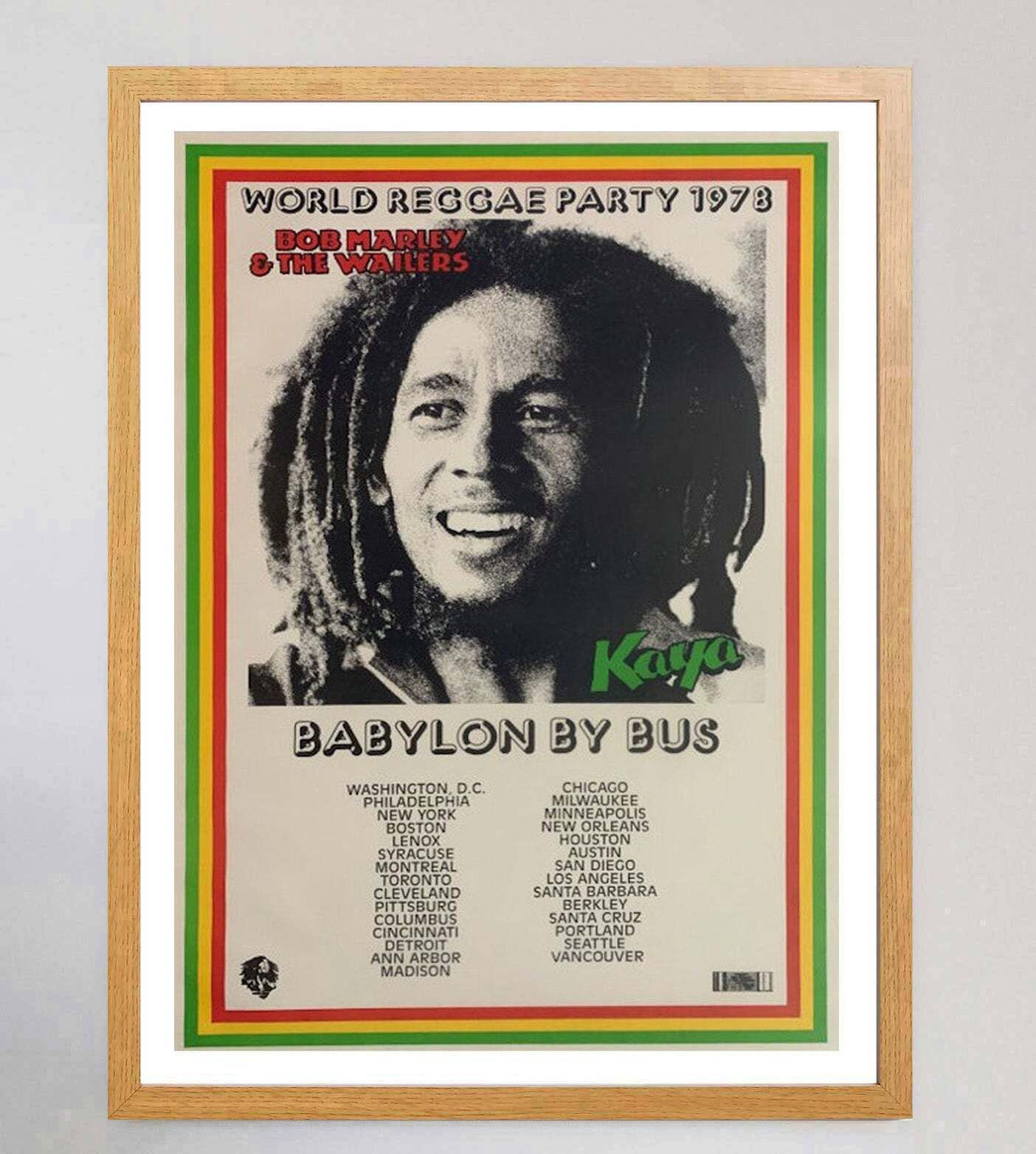 Bob Marley & The Wailers Babylon By Bus Tour Original Vintage Poster photo Art