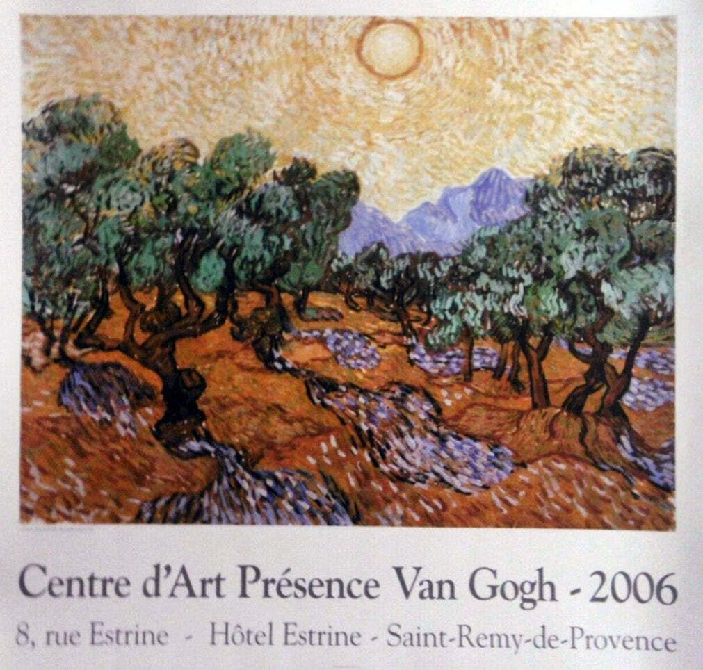 Vincent Van Gogh   Centre D'art Presence Saint Remy De Provence  Original Vintage Poster
