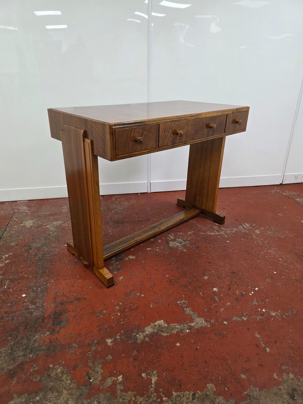 Heals Of London 1930s Walnut Art Deco Desk/Sidetable photo furniture