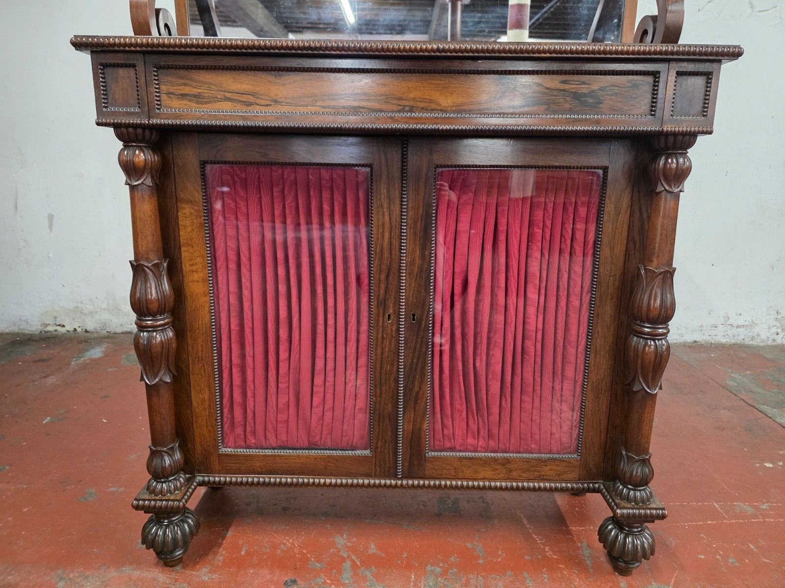Antique Rosewood William IV Chiffionier Mirror Back Book Case photo 980.0