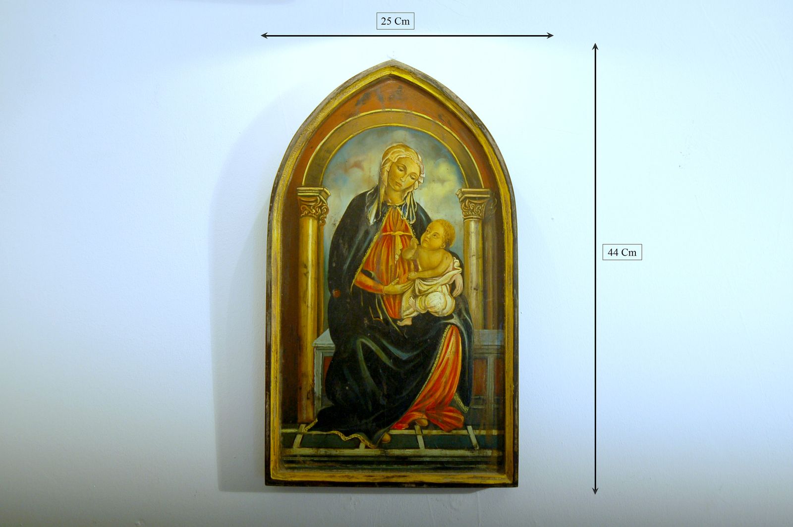 photo furniture Italian School Painting On Wood / Madonna Of The Rose / Botticelli 19th Century