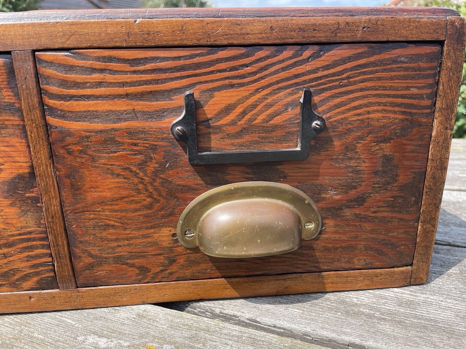 Rare Reeves & Sons Table Top Filing Index Oak Drawers Dated 1945 Larger Size photo Furniture