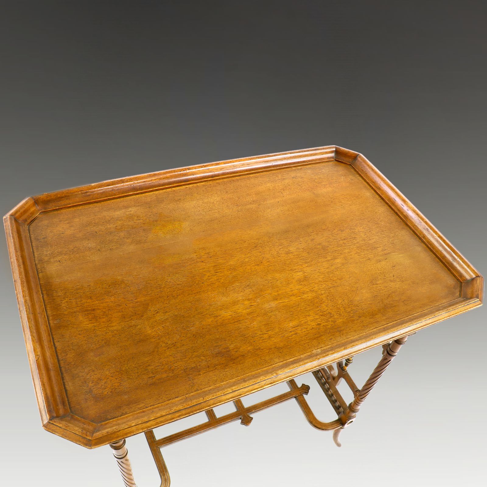 Aesthetic Movement Walnut And Gold Gilded Side Table Circa 1885 75cm W X 49cm D photo Furniture