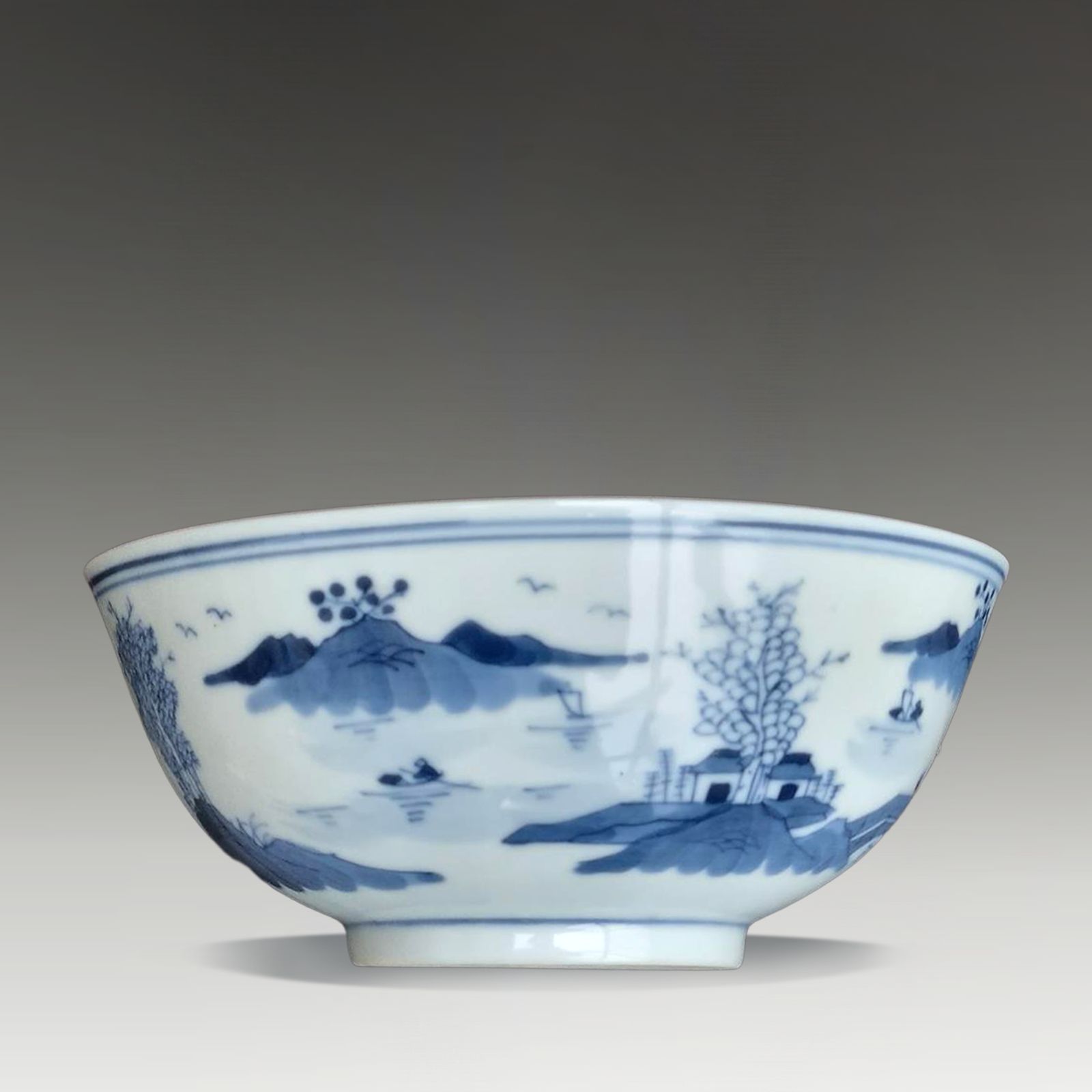 Antique Chinese Nanking Circa 1820  Porcelain Bowl. Lovely Quality  16.5cm D photo 175.0