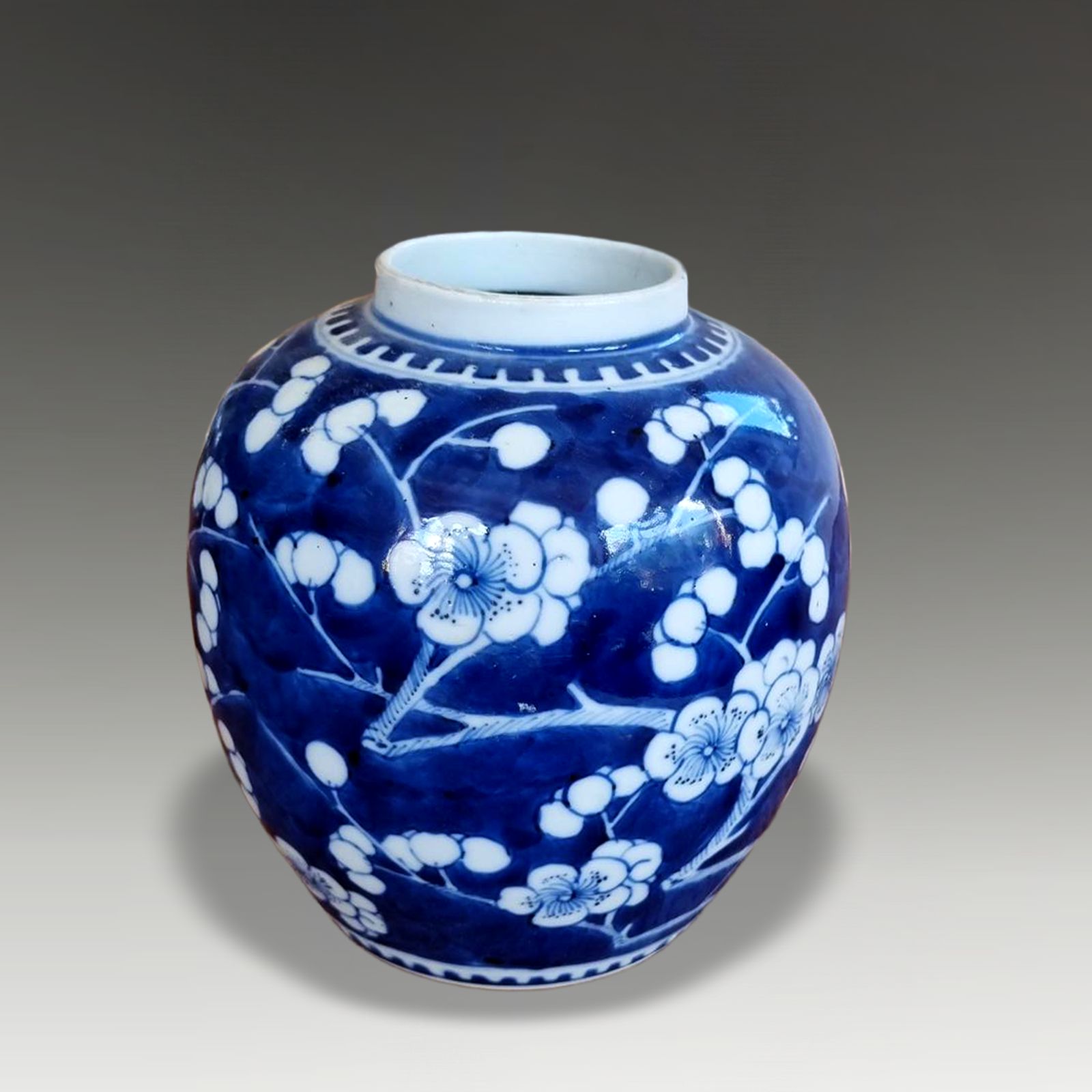 Chinese Kangxi Revival 19th C Decorative Ginger Jar Superb Quality 16cm (6.5") H