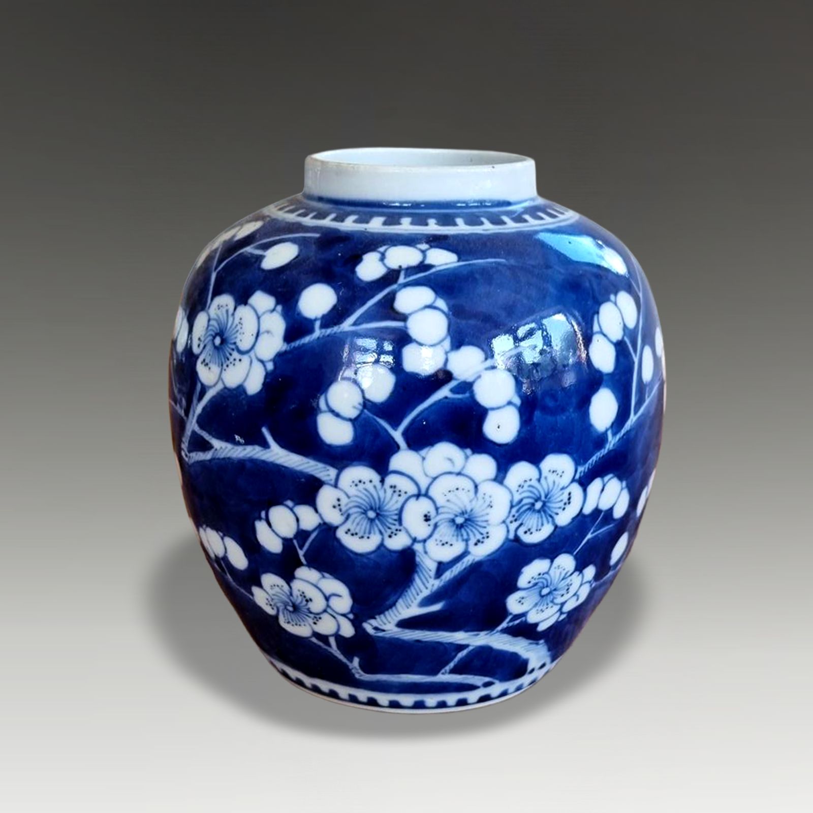 Chinese Kangxi Revival 19th C Decorative Ginger Jar Superb Quality 16cm (6.5") H photo furniture