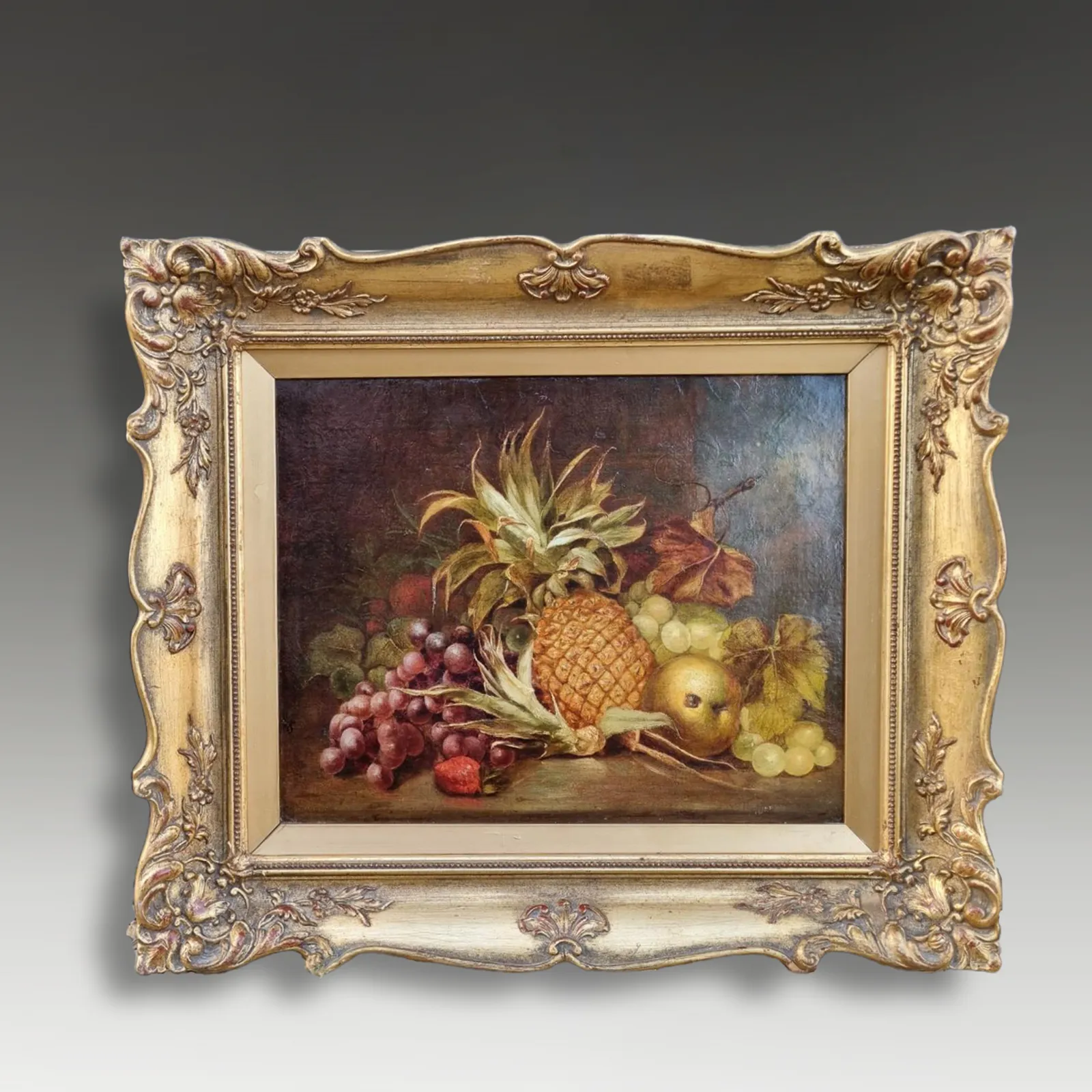 Still Life Oil On Canvas  George Lance  1838 Famous British Artist 65cm X 55cm